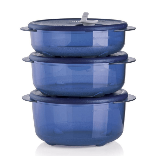 Tupper Ware Vent 'N Serve® Small Round | 3-piece Set