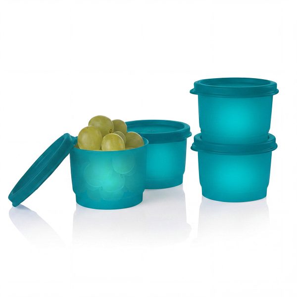 Tupper Ware Tupperware® Snack Cups | Stackable Liquid-Tight Containers | 4 Oz / 120 Ml | Set of 4