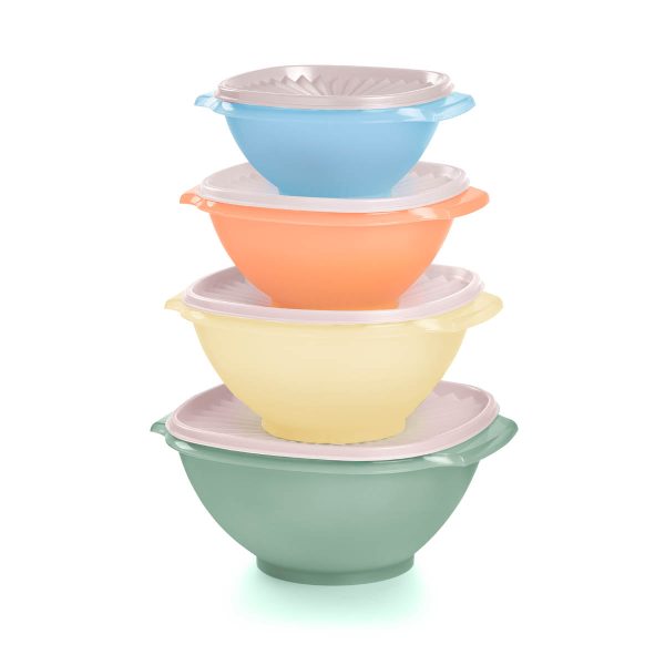 Tupper Ware Servalier® Bowls Set of 4 (Dreamy Pastels)