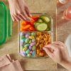 Pyrex Pyrex® MealBox™ 5.5-cup Divided Glass Food Storage Container with Green Lid