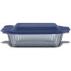 Pyrex Pyrex® Colors Sculpted Tinted 8" Square Baking Dish with Plastic Lid, Smoke