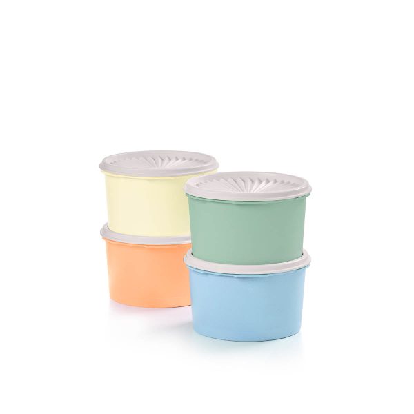 Tupper Ware Vintage Small Decorator Canisters (Dreamy Pastels)