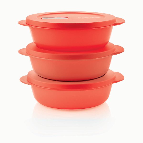 Tupper Ware Tupperware® CrystalWave® Plus Round | Set of 3 | Microwave-Safe Containers